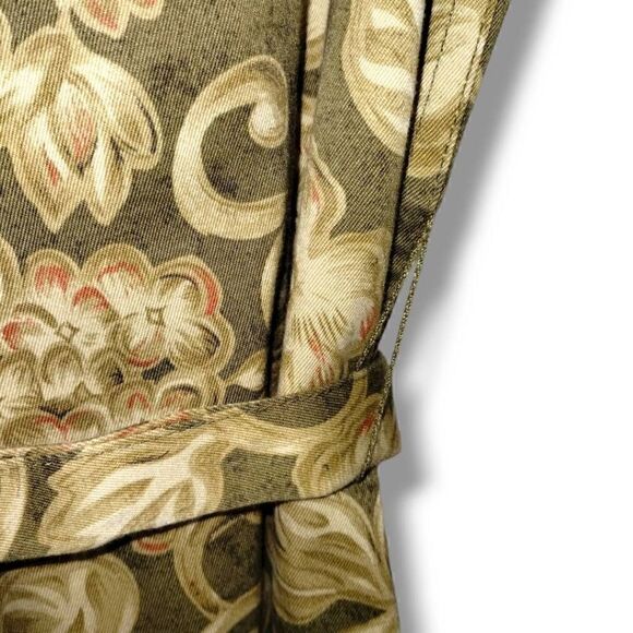 Charter Club Womens Dress Sz 10  Button Front Beige Floral Vtg. Shift Spring‎ - Picture 8 of 9